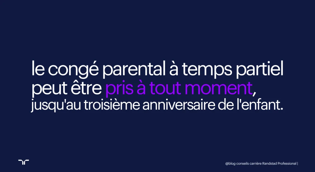 conge parental a temps partiel duree