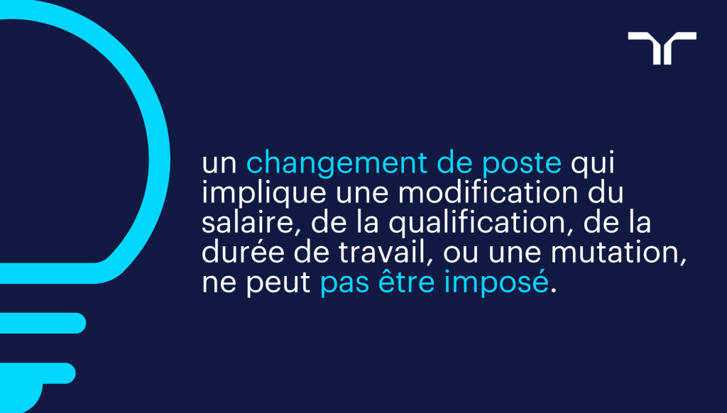 changement de poste imposé par l'employeur