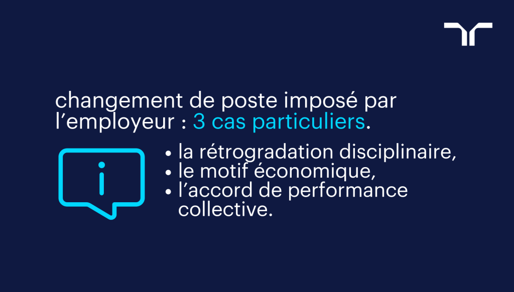 changement de poste motif economique accord de performance collective