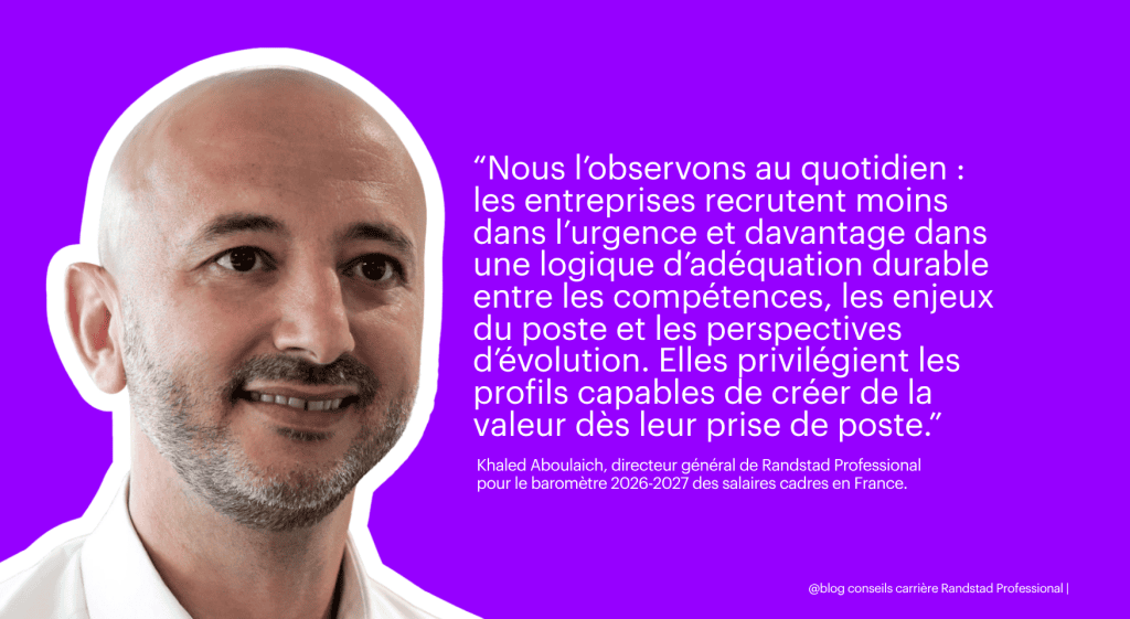 citation marché de l'emploi et salaires cadres Randstad Professional